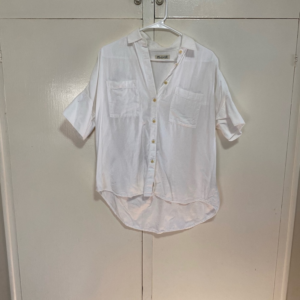 Madewell white courier shirt